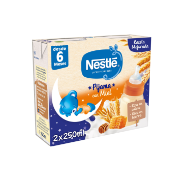 NESTLÉ Leche y Cereales Pijama con Miel 2x250ml