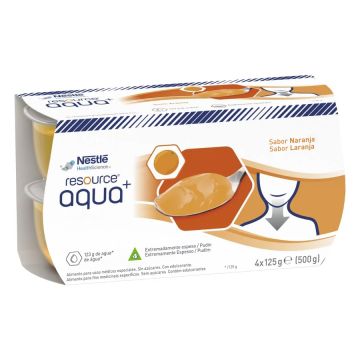 Resource® Aqua+ Gelificada - Naranja - Pack 4 tarrinas de 125g