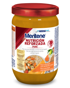 Meritene® Nutrición Reforzada - Puré Pavo Estofado con Verduras y Arroz - Tarro 300g