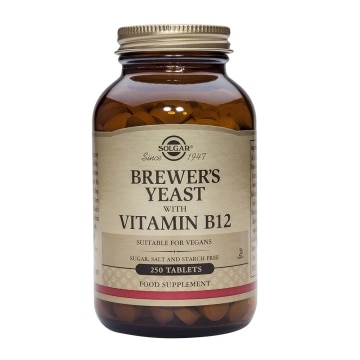 Solgar - Levadura de cerveza con vitamina B12 - 250 comprimidos