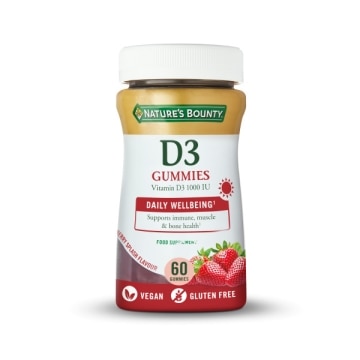 NATURE'S BOUNTY® Vitamina D3 1000 UI - 60 gominolas